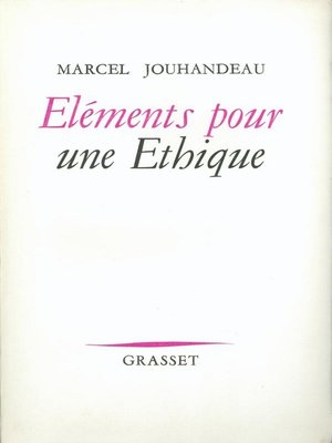 cover image of Éléments pour un éthique